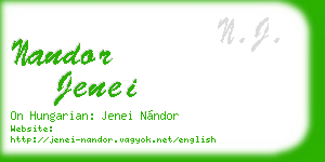 nandor jenei business card